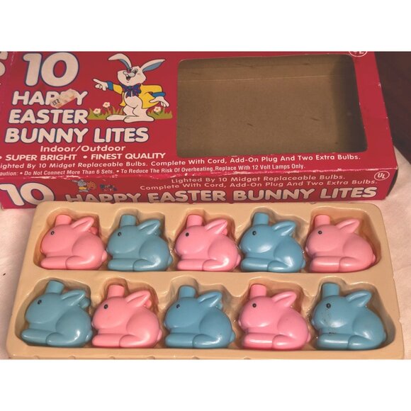 Happy Easter Bunny Replacement Molds Covers ONLY Original Box  Crafts Lights - Picture 7 of 7